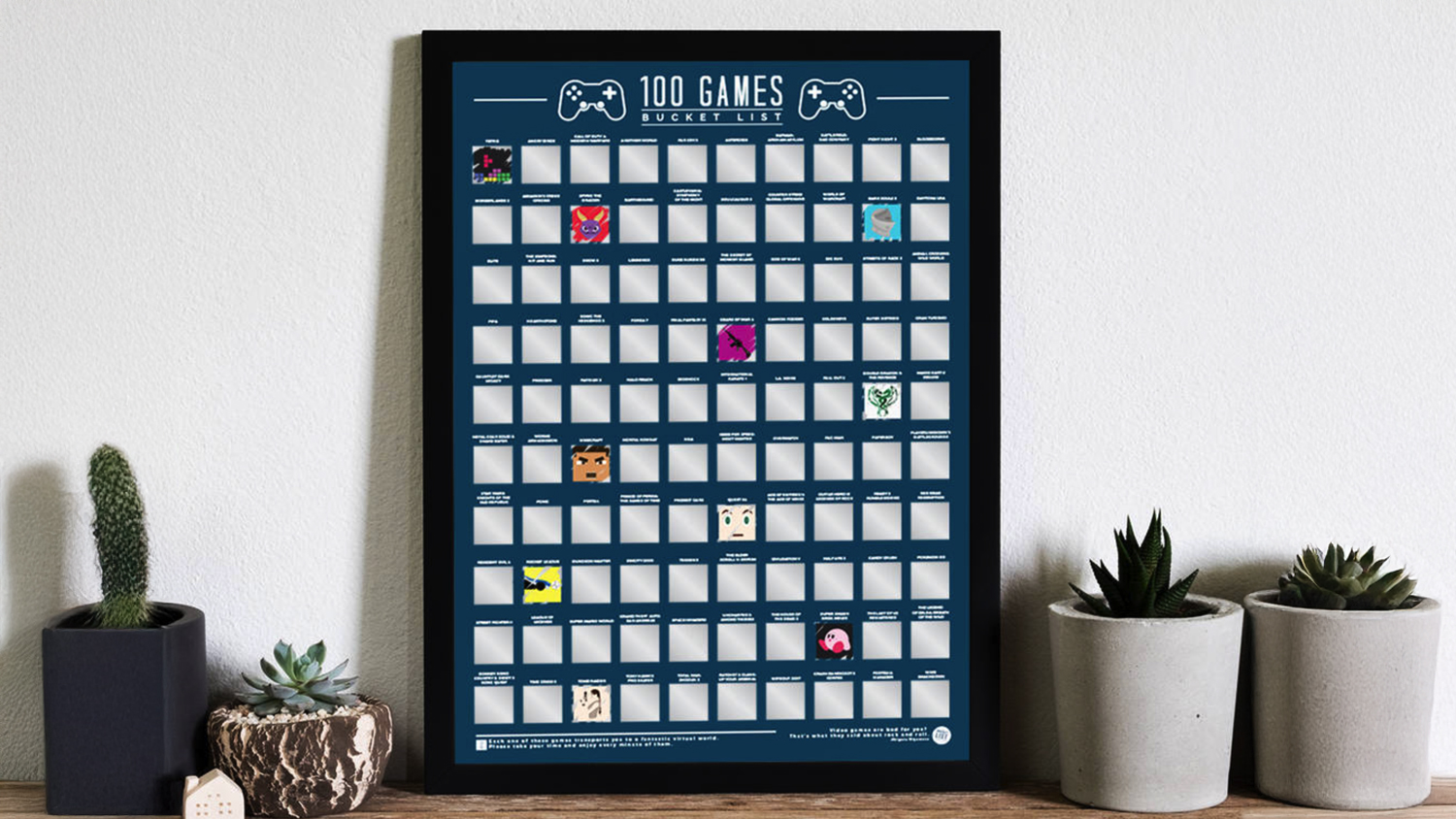100 Video Games Scratch-Off Bucket List Poster 100 Video Games Scratch-Off Bucket List Poster