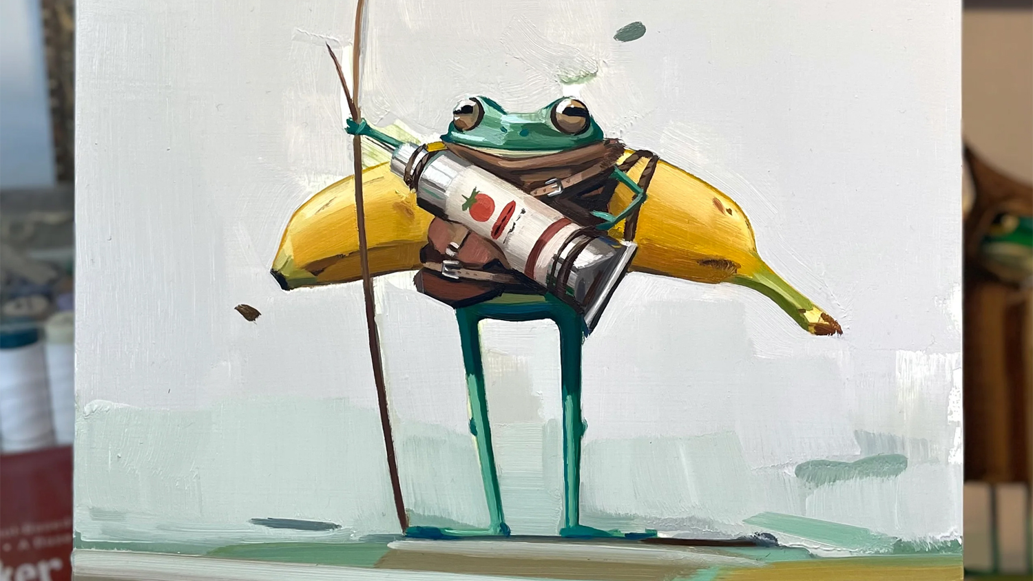 Frog Oil Paintings by Samuel Popovich